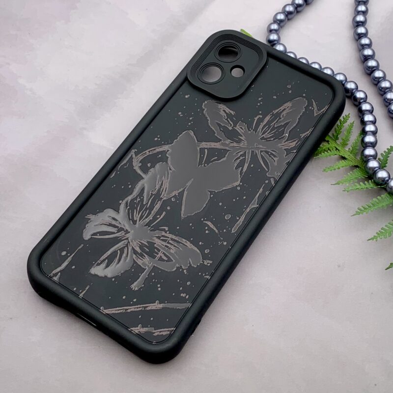 قاب گوشی Galaxy A05 سامسونگ سیلیکونی Solid Case اورجینال طرح نقاشی پروانه مشکی ضد ضربه محافظ لنز دار کد 91298 - Image 2
