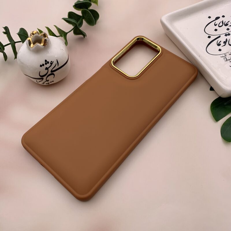 قاب گوشی Redmi Note 11 Pro / Redmi Note 12 Pro 4G شیائومی سیلیکونی متال طلایی اورجینال Metal Case عسلی کد 91898 - Image 2