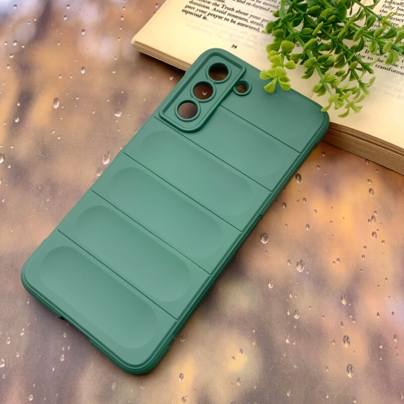قاب گوشی Galaxy S21 FE سامسونگ فانتوم شیلد سیلیکونی ضد ضربه برجسته محافظ لنز دار سبز کد 93100 - Image 2