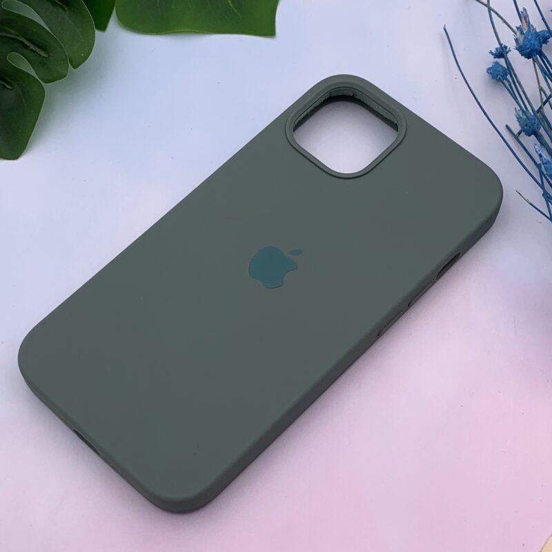 قاب گوشی iPhone 13 آیفون سیلیکونی پاک کنی اورجینال داخل پارچه ای رنگ سبز کد 94467 - Image 2