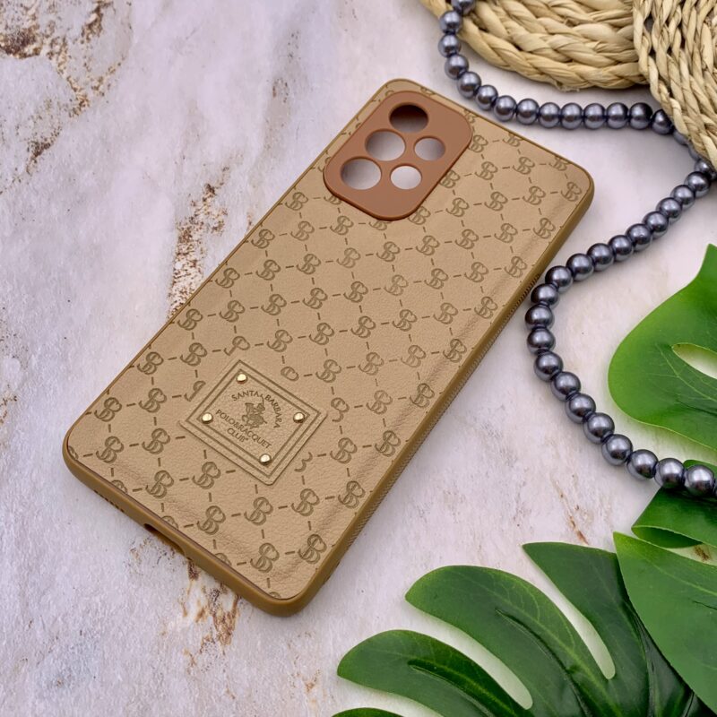 قاب گوشی Galaxy A53 سامسونگ چرمی دور سیلیکونی لاکچری BARBARY محافظ لنز دار کرمی کد 98069 - Image 2