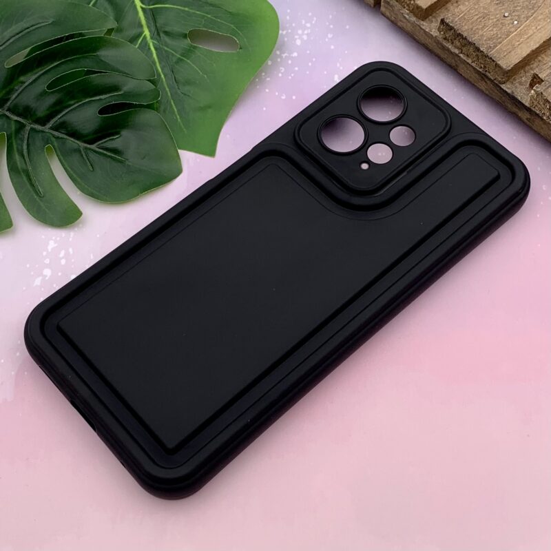 قاب گوشی Redmi Note 12 4G شیائومی سیلیکونی Solid Case منحنی اسپرت محافظ لنز دار مشکی کد 99421 - Image 2