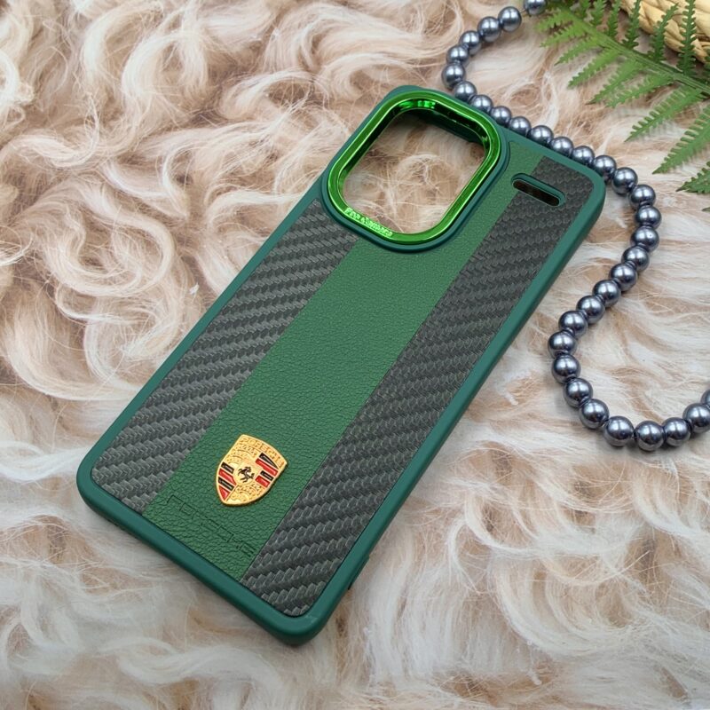 قاب گوشی Redmi Note 13 Pro Plus شیائومی Porsche چرمی کربن Case Pro لاکچری سبز کد 10379 - Image 2