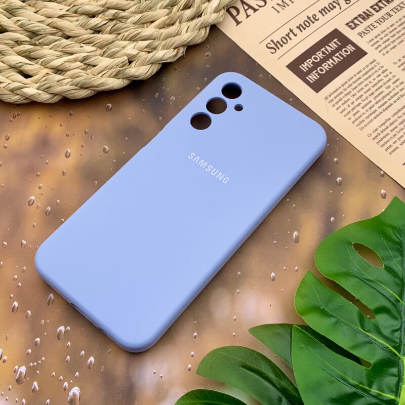قاب گوشی Galaxy A14 سامسونگ سیلیکونی پاک کنی اورجینال داخل پارچه ای محافظ لنز دار رنگ آبی کد 13782 - Image 2
