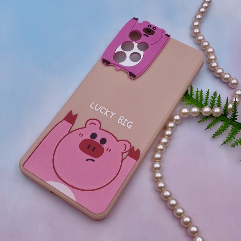قاب گوشی Galaxy A73 سامسونگ سیلیکونی عروسکی برجسته سه بعدی محافظ لنز دار طرح خوک کد 16213 - Image 2