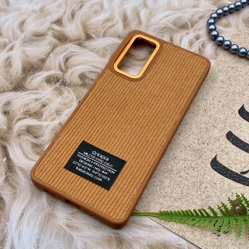 قاب گوشی Galaxy S20 FE سامسونگ مخمل کبریتی Kajsa متال رنگ عسلی کد 20421 - Image 2