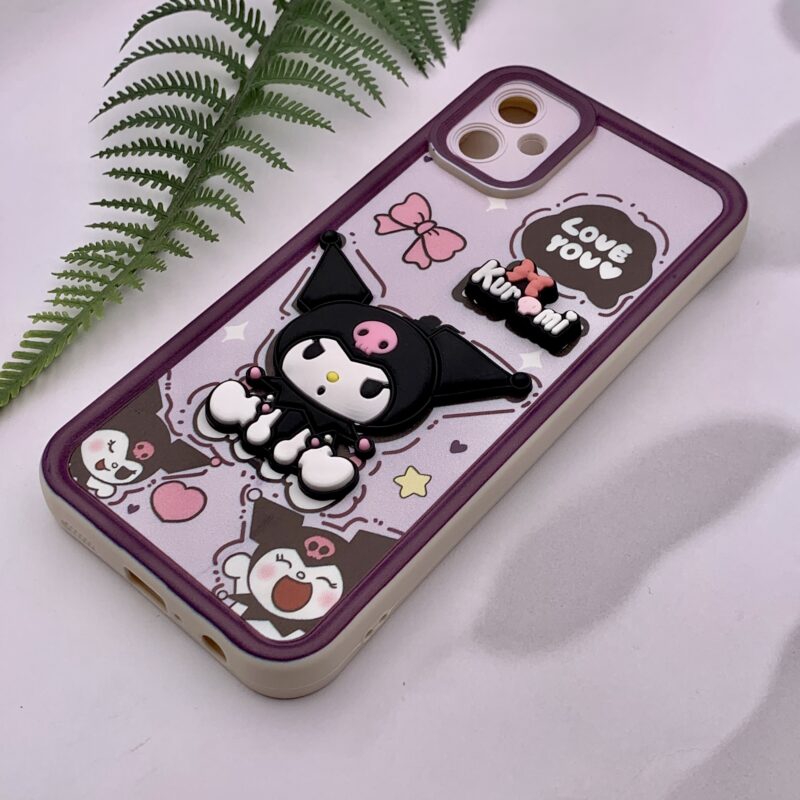 قاب گوشی Galaxy A05 سامسونگ سیلیکونی عروسکی برجسته سه بعدی Solid Case گربه کرومی محافظ لنز دار کد 21757 - Image 2
