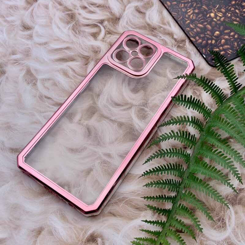 قاب گوشی Honor X8 4G آنر ژله ای ایربگ دار شفاف محافظ لنز دار رزگلد کد 22863 - Image 2