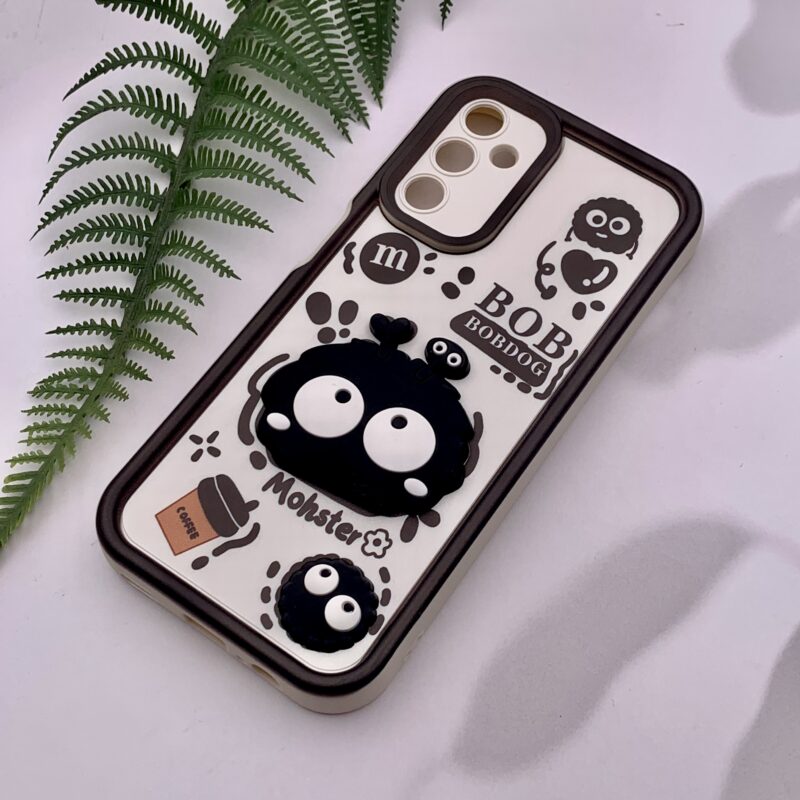 قاب گوشی Galaxy A14 سامسونگ سیلیکونی عروسکی برجسته سه بعدی Solid Case میکروب هپل محافظ لنز دار کد 24592 - Image 2