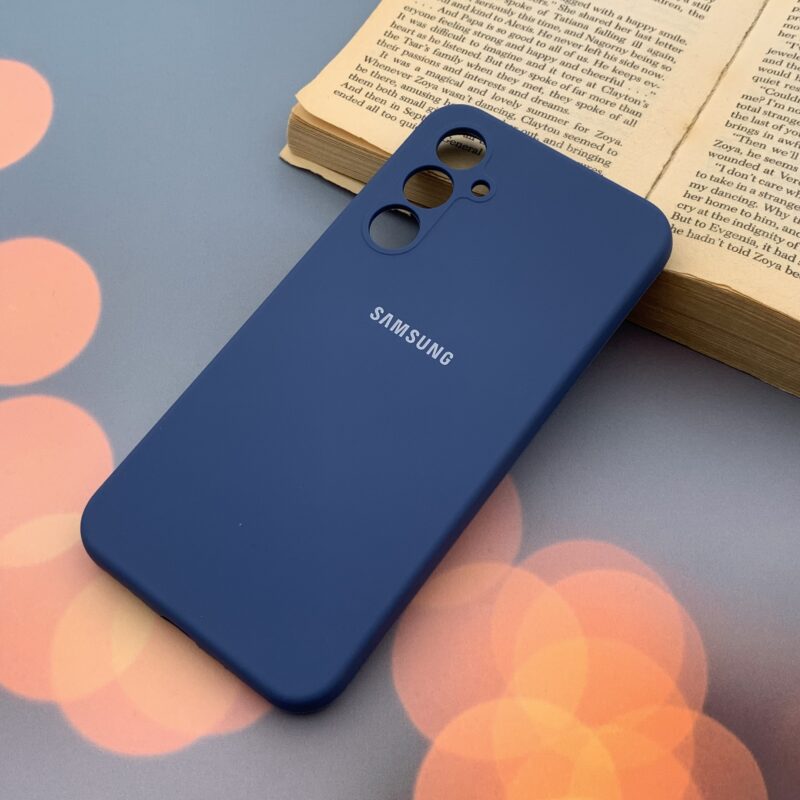 قاب گوشی Galaxy A54 سامسونگ سیلیکونی پاک کنی اورجینال داخل پارچه ای محافظ لنز دار رنگ سرمه ای کد 24767 - Image 2