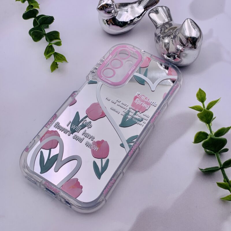 قاب گوشی Galaxy A14 سامسونگ آینه ای ایربگ دار ضد ضربه طرح گل محافظ لنزدار کد 26484 - Image 2