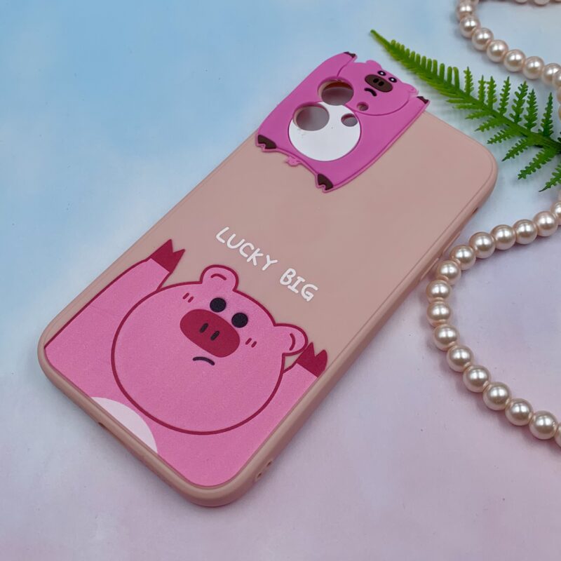 قاب گوشی iPhone 11 آیفون سیلیکونی عروسکی برجسته سه بعدی محافظ لنز دار طرح خوک کد 30098 - Image 2