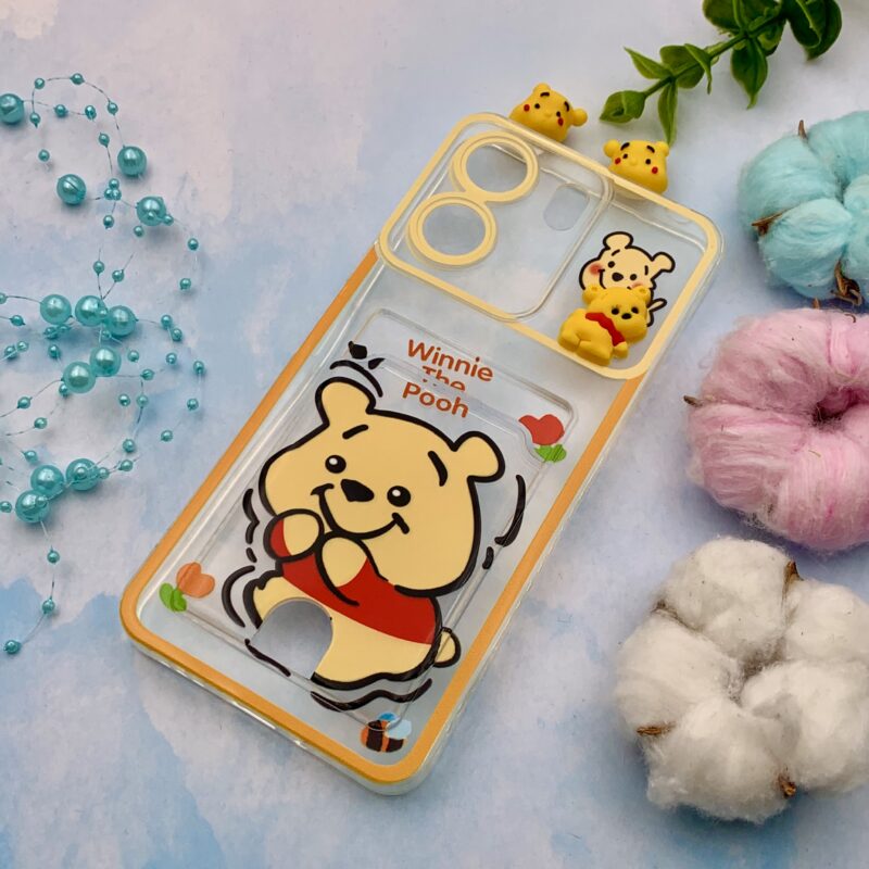 قاب گوشی Redmi 13C / Poco C65 شیائومی ژله ای عروسکی برجسته گوش دار جاکارتی پو محافظ لنز دار کد 48079 - Image 2