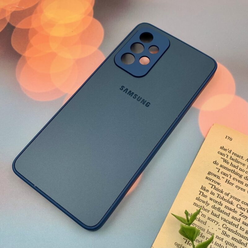 قاب گوشی Galaxy A52 / Galaxy A52S سامسونگ PVD اورجینال ضد خش دور سیلیکونی براق محافظ لنزدار رنگ سرمه ای کد 48209 - Image 2