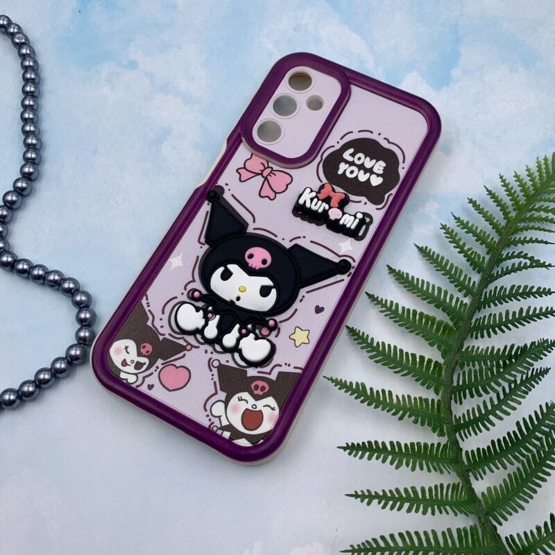 قاب گوشی Galaxy A14 سامسونگ سیلیکونی عروسکی برجسته سه بعدی Solid Case گربه کرومی محافظ لنز دار کد 48852 - Image 2