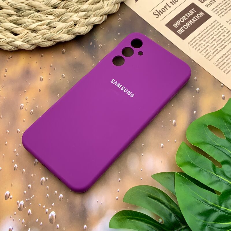 قاب گوشی Galaxy A14 سامسونگ سیلیکونی پاک کنی اورجینال داخل پارچه ای محافظ لنز دار رنگ بنفش کد 50136 - Image 2