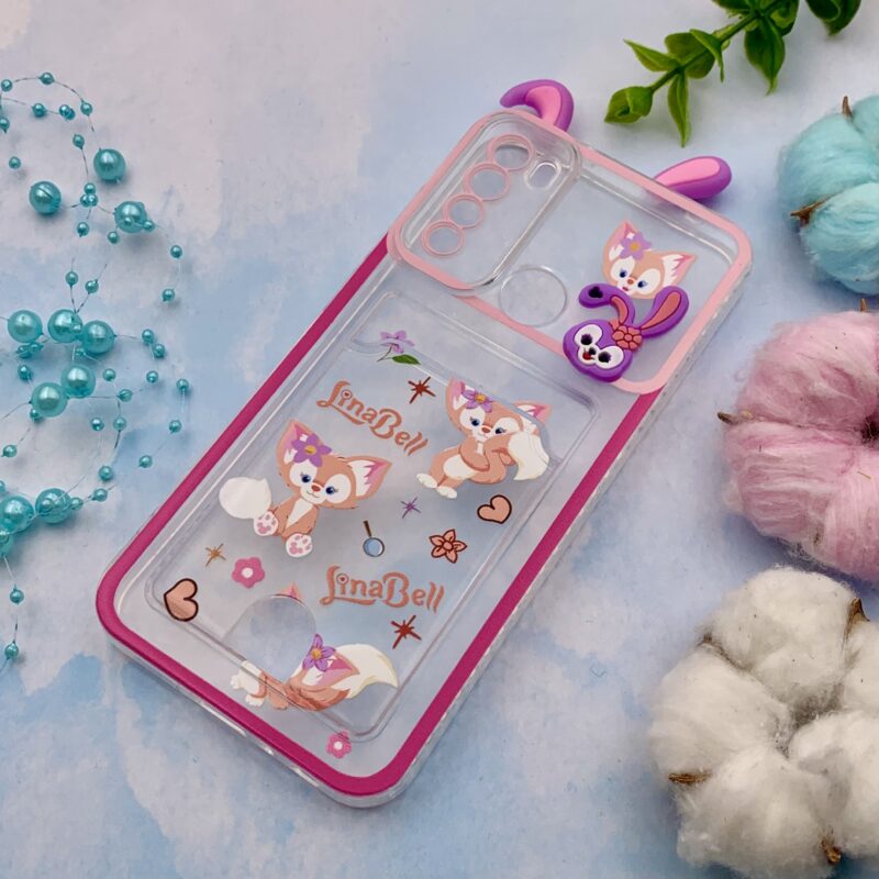 قاب گوشی Redmi Note 8 / Redmi Note 8 2021 شیائومی ژله ای عروسکی برجسته گوش دار جاکارتی روباه محافظ لنز دار کد 55409 - Image 2