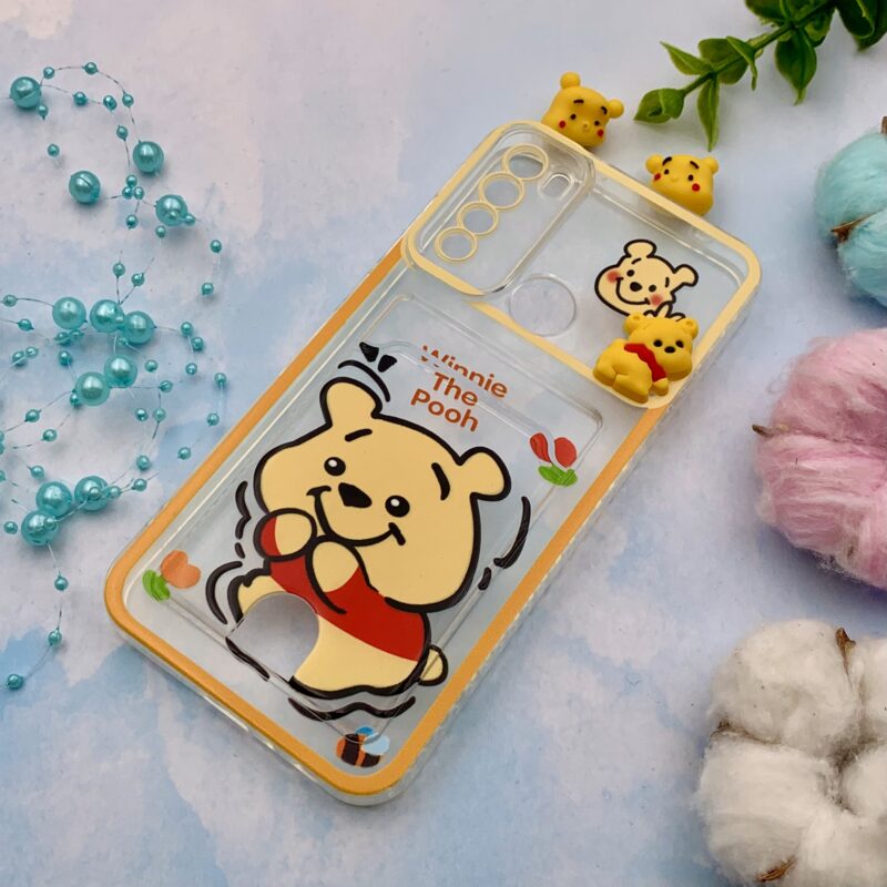قاب گوشی Redmi Note 8 / Redmi Note 8 2021 شیائومی ژله ای عروسکی برجسته گوش دار جاکارتی پو محافظ لنز دار کد 56737 - Image 2