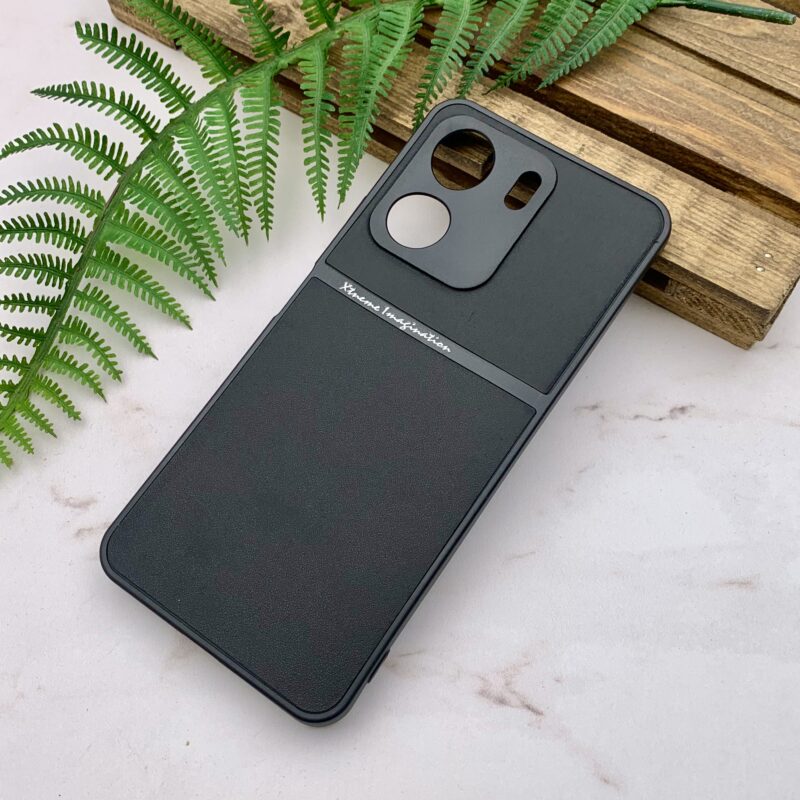 قاب گوشی Redmi 13C / Poco C65 شیائومی پشت چرم دور سیلیکونی Extreme Imagination محافظ لنزدار مشکی کد 57529 - Image 2