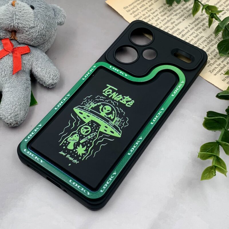 قاب گوشی Redmi Note 13 Pro Plus شیائومی Solid Case منحنی Lucky طرح سامورایی محافظ لنز دار کد 63067 - Image 2