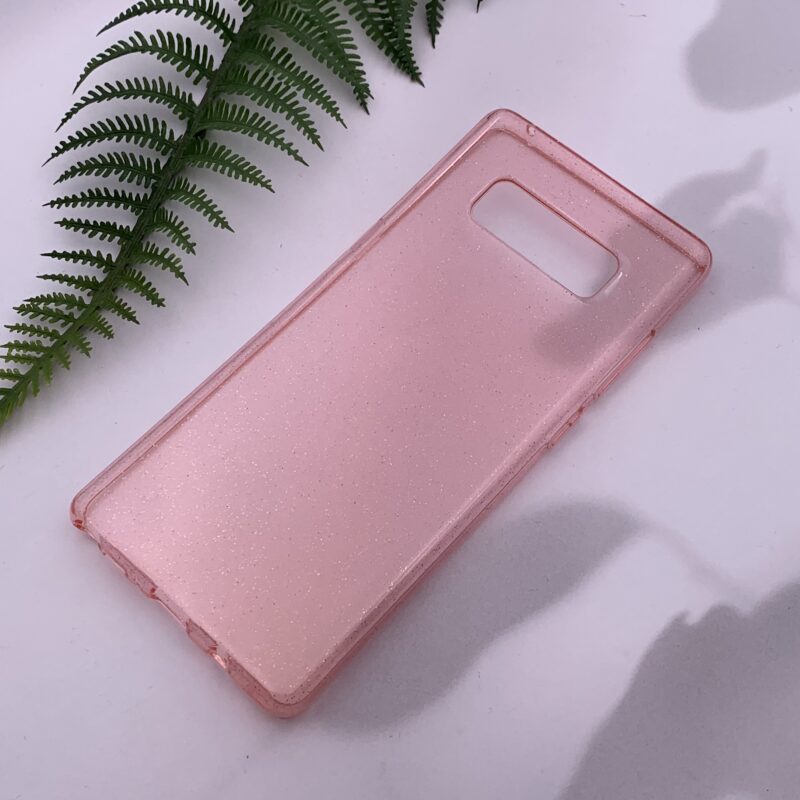 قاب گوشی Galaxy Note 8 سامسونگ ژله ای اکلیلی لاکچری شفاف صورتی کد 63367 - Image 2