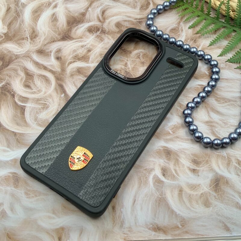 قاب گوشی Redmi Note 13 Pro Plus شیائومی Porsche چرمی کربن Case Pro لاکچری مشکی کد 70415 - Image 2