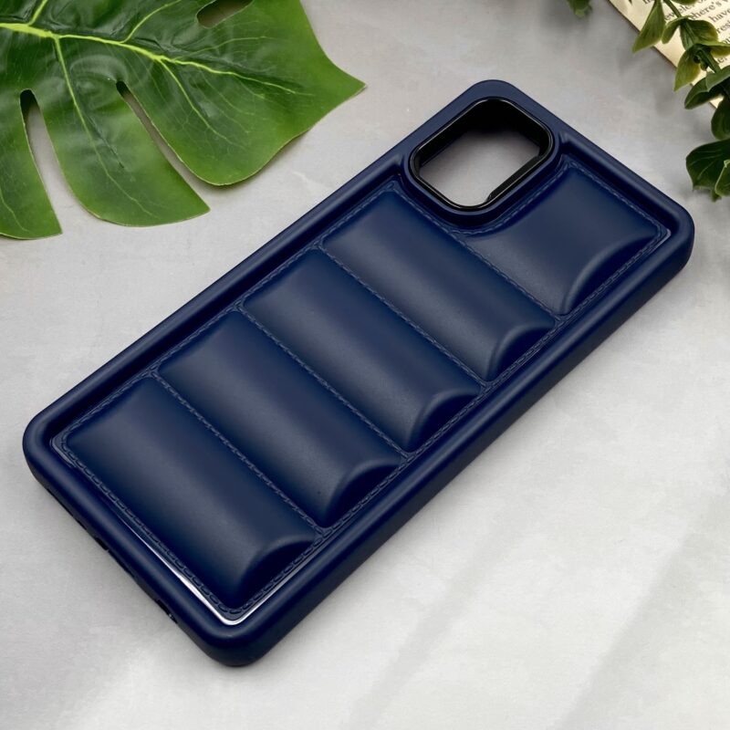 قاب گوشی Galaxy A51 سامسونگ پافری Solid Case سیلیکونی متال برجسته اسپرت سرمه ای کد 70628 - Image 2