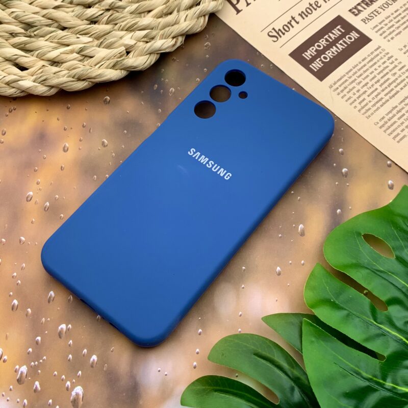 قاب گوشی Galaxy A14 سامسونگ سیلیکونی پاک کنی اورجینال داخل پارچه ای محافظ لنز دار رنگ سرمه ای کد 71048 - Image 2