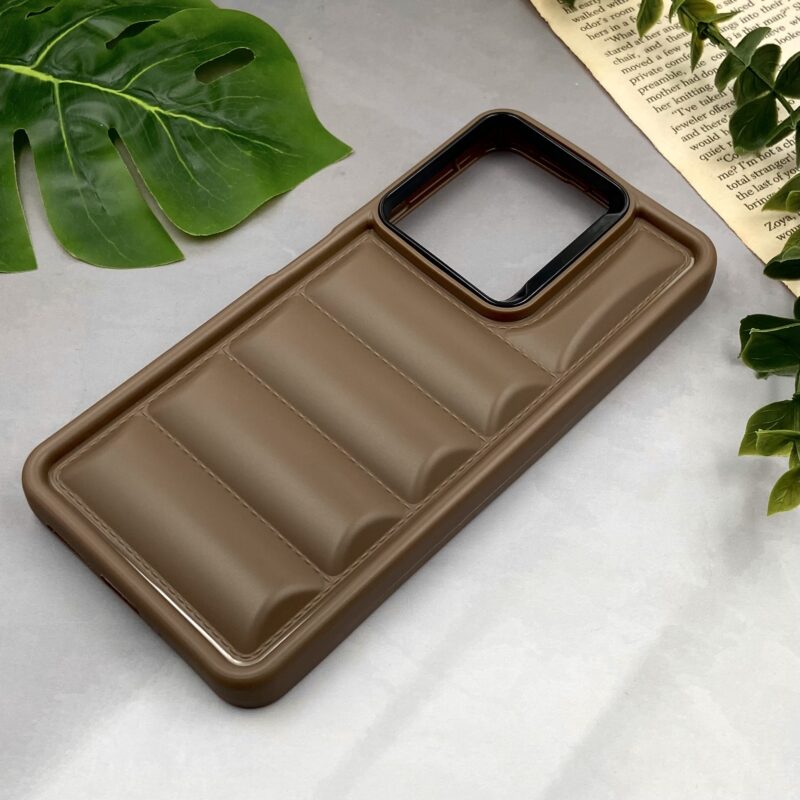 قاب گوشی Redmi 13C / Poco C65 شیائومی پافری Solid Case سیلیکونی متال برجسته اسپرت قهوه ای کد 71061 - Image 2
