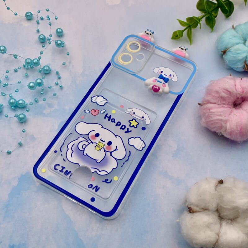 قاب گوشی Galaxy A05 سامسونگ ژله ای عروسکی برجسته گوش دار جاکارتی Happy Day محافظ لنز دار کد 79289 - Image 2