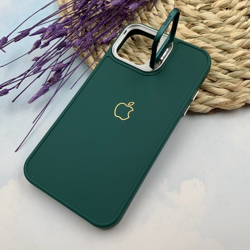 قاب گوشی iPhone 11 آیفون سیلیکونی استندشو لوگو دار CYNS CASE سبز کد 82603 - Image 2