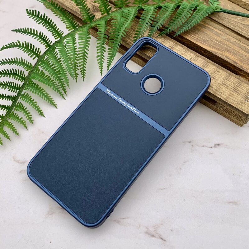 قاب گوشی Huawei Y9 2019 هوآوی پشت چرم دور سیلیکونی Extreme Imagination سرمه ای کد 90663 - Image 2