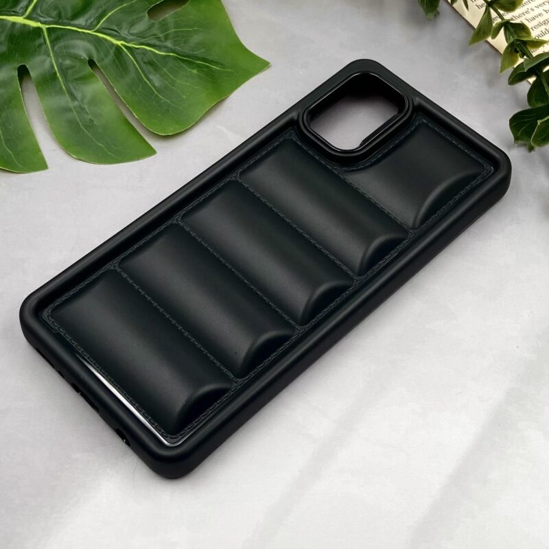 قاب گوشی Galaxy A51 سامسونگ پافری Solid Case سیلیکونی متال برجسته اسپرت مشکی کد 94765 - Image 2