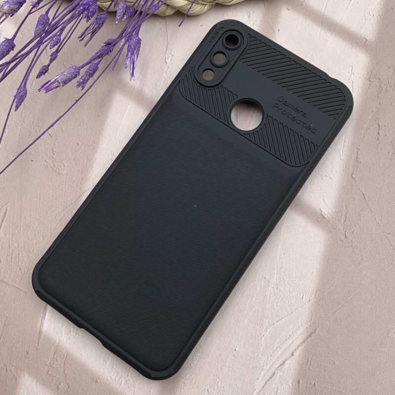 قاب گوشی Y7 2019 / Y7 Prime 2019 هوآوی سیلیکونی طرح هاشور Camera Protected محافظ لنز دار مشکی کد 14357 - Image 2