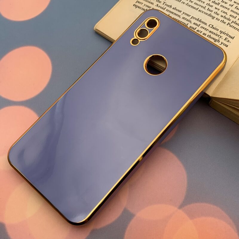قاب گوشی Honor 10 Lite آنر ژله ای مای کیس طرح Gold Line دور طلایی محافظ لنز دار آبی فیلی کد 23060 - Image 2