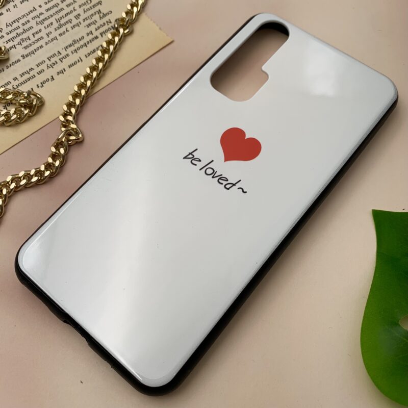 قاب گوشی Huawei Nova 5T هوآوی دور ژله ای طرح فانتزی قلب سفید کد 24276 - Image 2