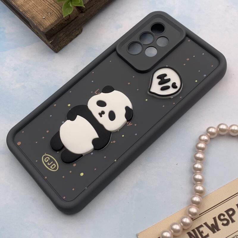 قاب گوشی Galaxy A52 / Galaxy A52S سامسونگ GJD اورجینال Solid Case سیلیکونی عروسکی برجسته محافظ لنز دار طرح پاندا کد 26084 - Image 2