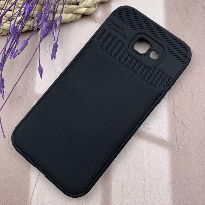 قاب گوشی (Galaxy A7 2017 (A720 سامسونگ سیلیکونی طرح هاشور Camera Protected محافظ لنز دار مشکی کد 27853 - Image 2