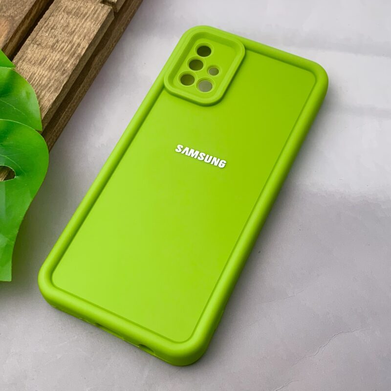 قاب گوشی Galaxy A51 سامسونگ سیلیکونی اورجینال Solid Case لوگو برجسته ضد ضربه محافظ لنز دار سبز فسفری کد 31145 - Image 2
