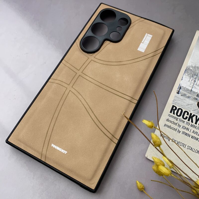 قاب گوشی Galaxy S24 Ultra سامسونگ مخمل NBA بسکتبالی YOUNGKIT محافظ لنزدار کرم مشکی کد 32550 - Image 2