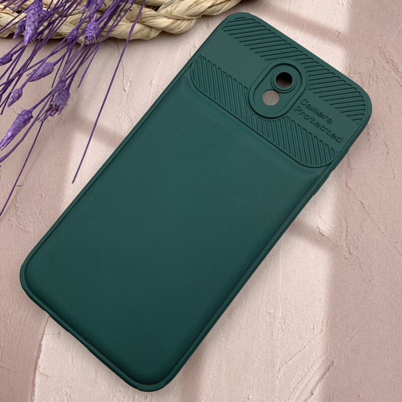 قاب گوشی Galaxy J7 Pro سامسونگ سیلیکونی طرح هاشور Camera Protected محافظ لنز دار سبز کد 33487 - Image 2