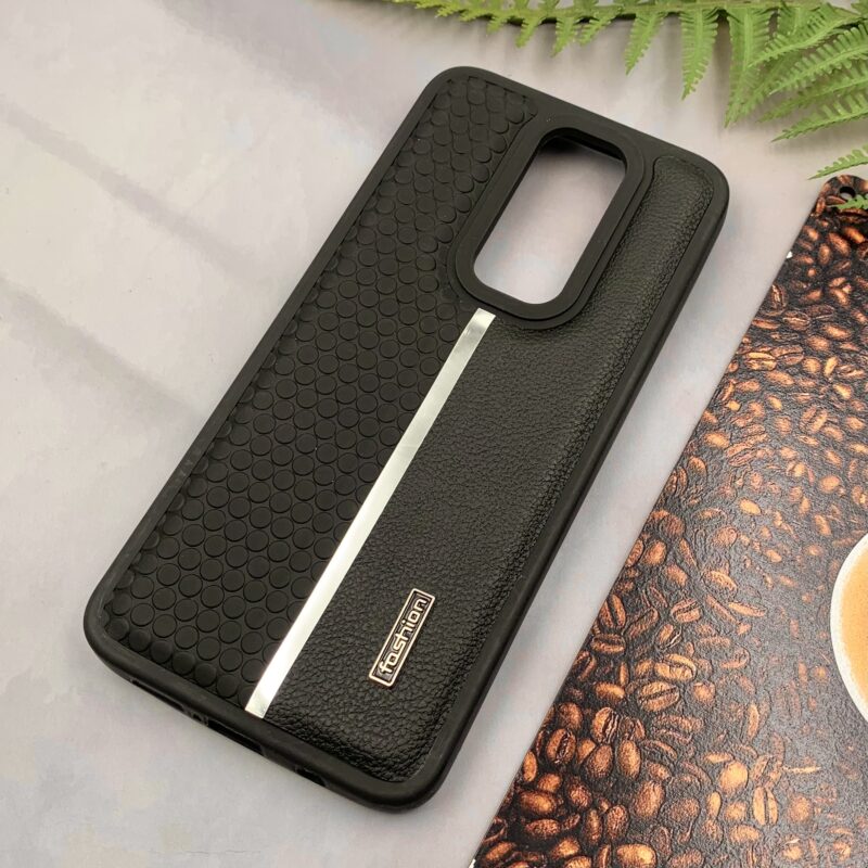 قاب گوشی Redmi Note 8 Pro شیائومی Fashion چرمی اورجینال دور سیلیکونی اسپرت مشکی کد 33532 - Image 2