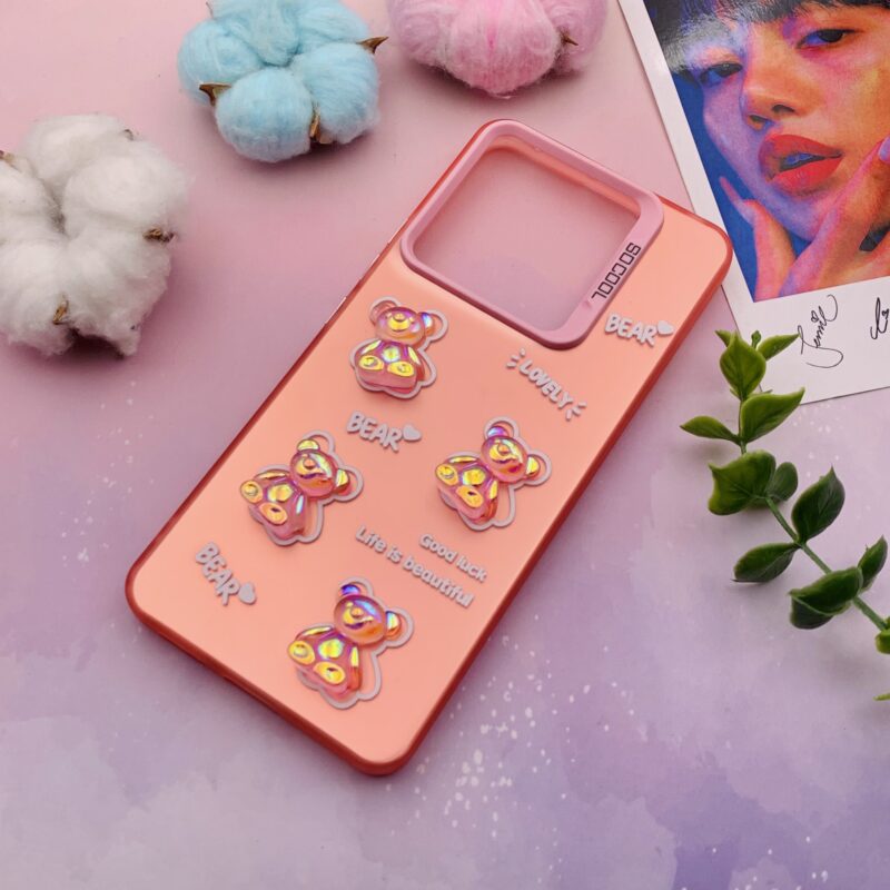 قاب گوشی Redmi Note 13 Pro 5G / Poco X6 شیائومی So Cool اورجینال تدی هولوگرامی برجسته سه بعدی گلبهی کد 36565 - Image 2