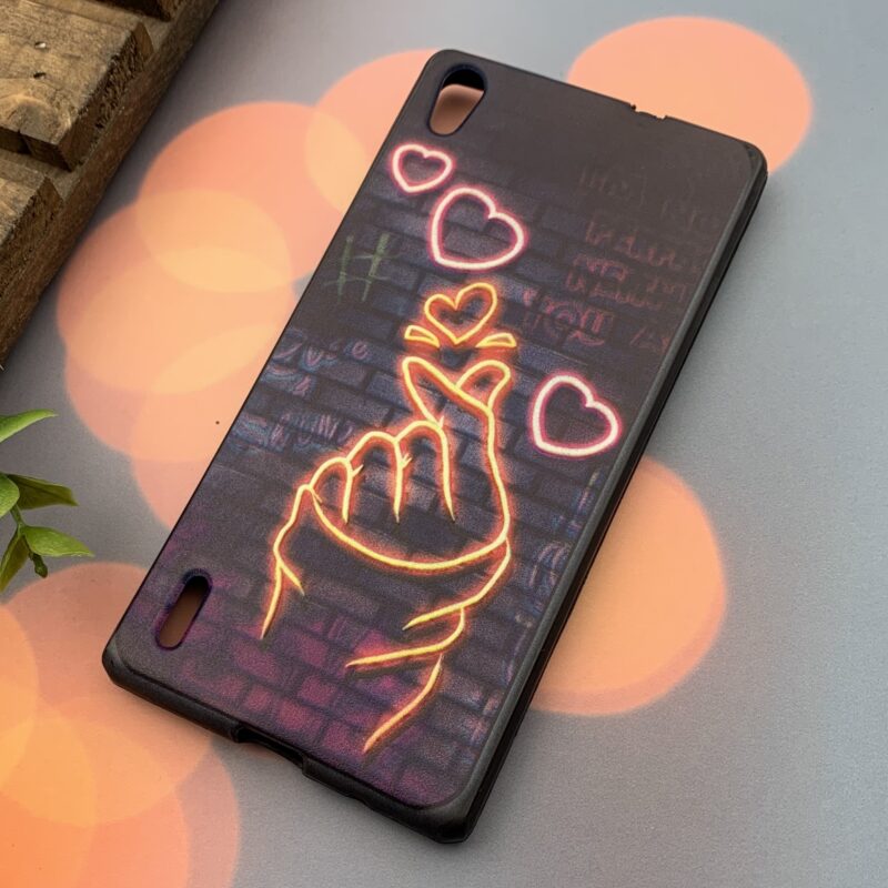 قاب گوشی Huawei P7 هوآوی ژله ای محافظ لنز دار طرح برجسته فانتزی Love کد 48197 - Image 2
