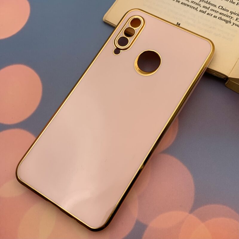 قاب گوشی Huawei P30 Lite هوآوی ژله ای مای کیس طرح Gold Line دور طلایی محافظ لنز دار گلبهی کد 51414 - Image 2