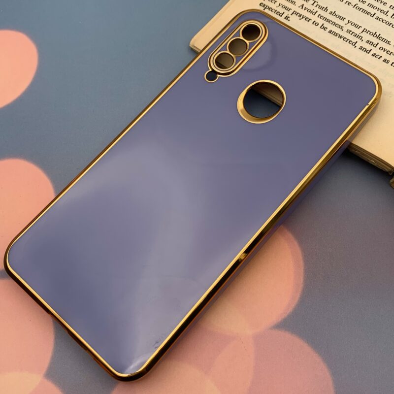 قاب گوشی Huawei P30 Lite هوآوی ژله ای مای کیس طرح Gold Line دور طلایی محافظ لنز دار آبی فیلی کد 51609 - Image 2