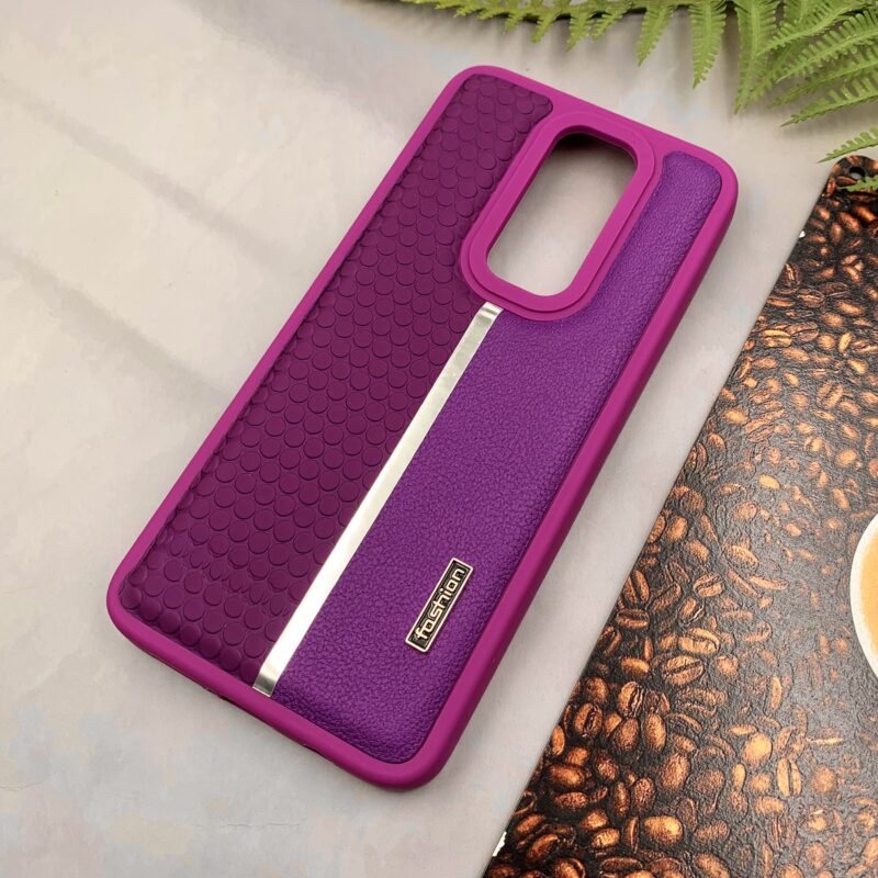 قاب گوشی Redmi Note 8 Pro شیائومی Fashion چرمی اورجینال دور سیلیکونی اسپرت بنفش کد 55507 - Image 2