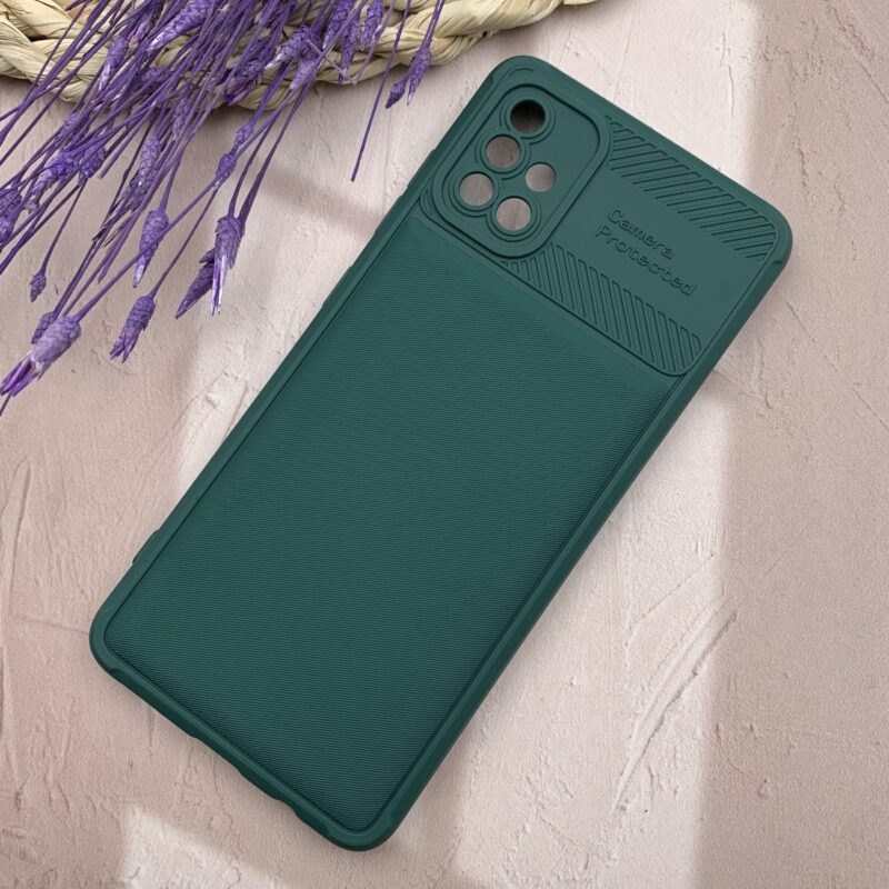 قاب گوشی Galaxy A51 سامسونگ سیلیکونی طرح هاشور Camera Protected محافظ لنز دار سبز کد 55909 - Image 2