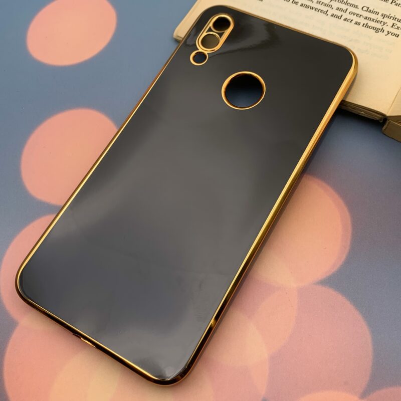 قاب گوشی Y7 2019 / Y7 Prime 2019 هوآوی ژله ای مای کیس طرح Gold Line دور طلایی محافظ لنز دار مشکی کد 56593 - Image 2