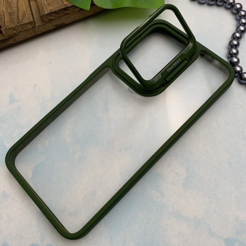 قاب گوشی Galaxy A35 سامسونگ Case Pro اورجینال دور سیلیکونی استندشو شفاف سبز کد 58619 - Image 2